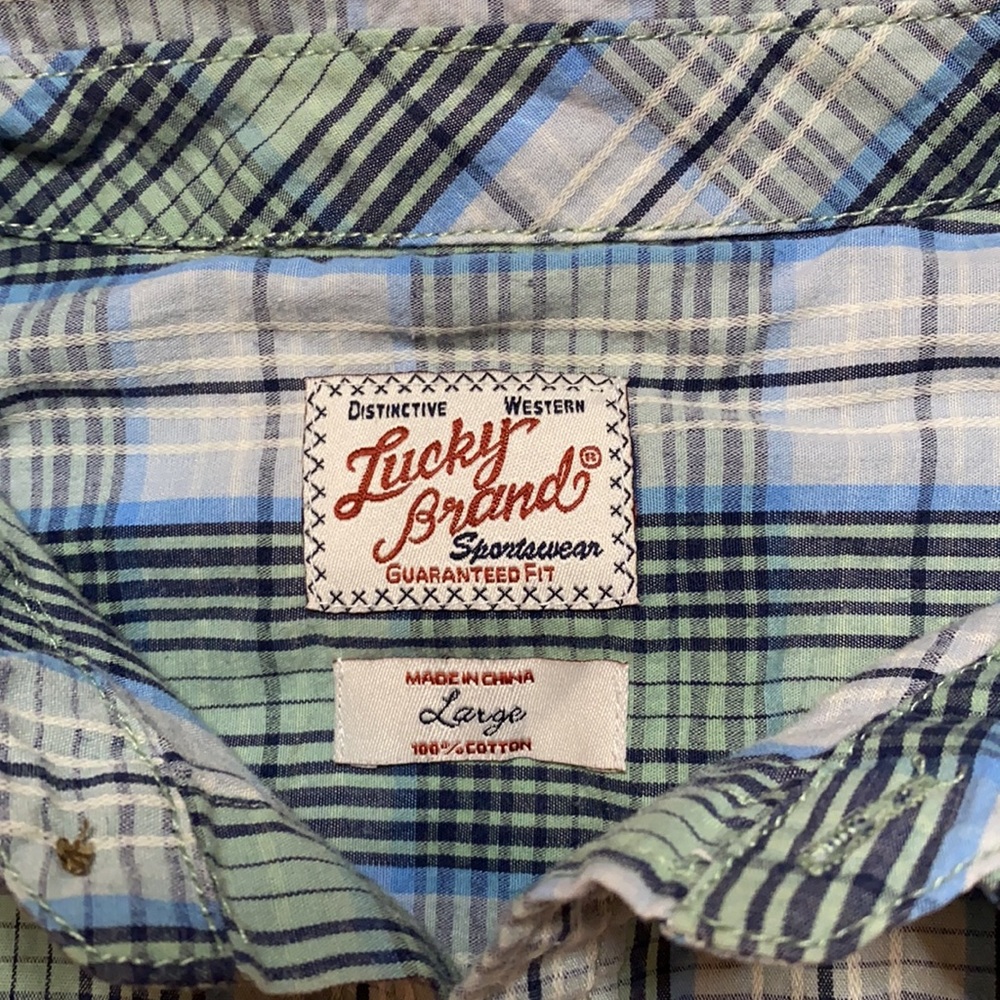 Lucky Brand long sleeve button front casual men